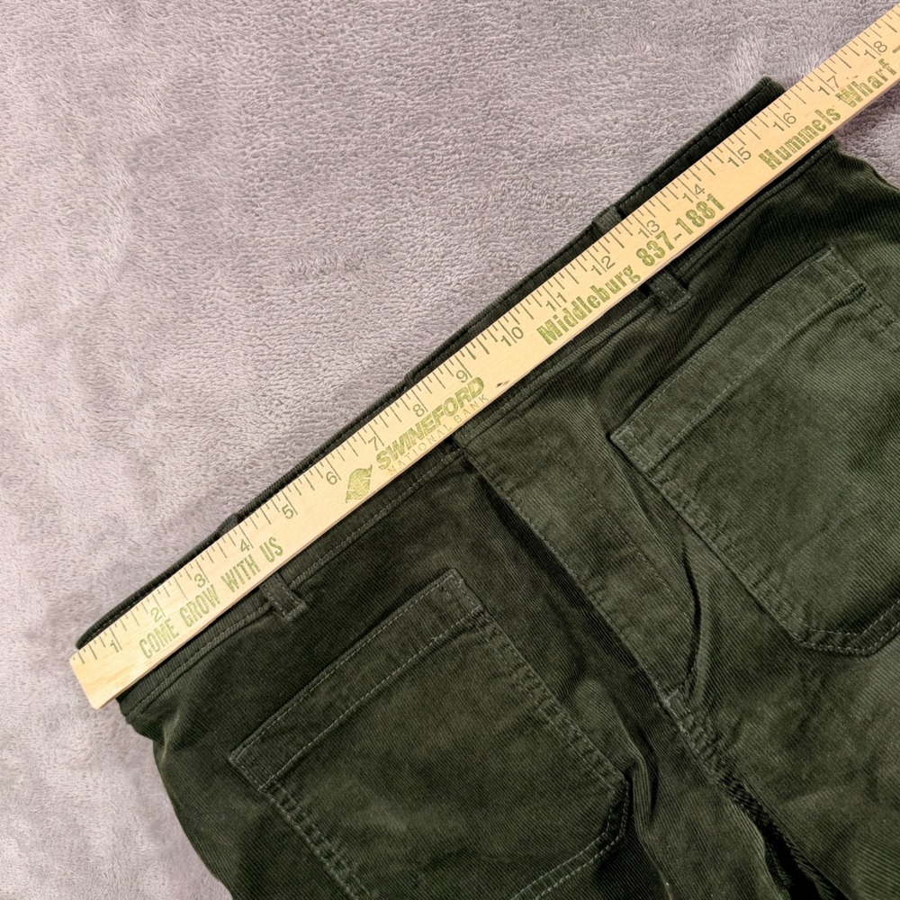 LOFT Palmer Wide Leg Pants Womens 10 Green High Rise Corduroy New - Picture 6 of 12